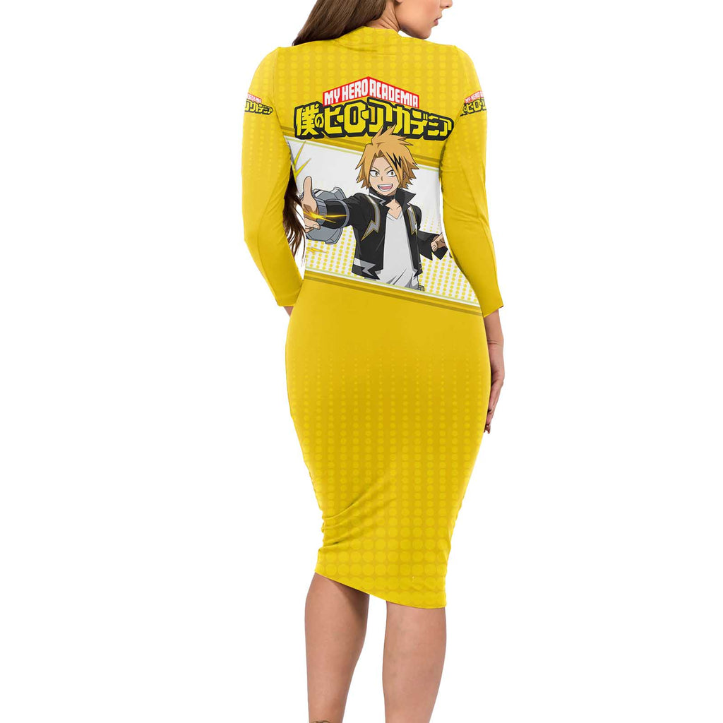 Denki Kaminari - My Hero Academia Long Sleeve Bodycon Dress Anime Style