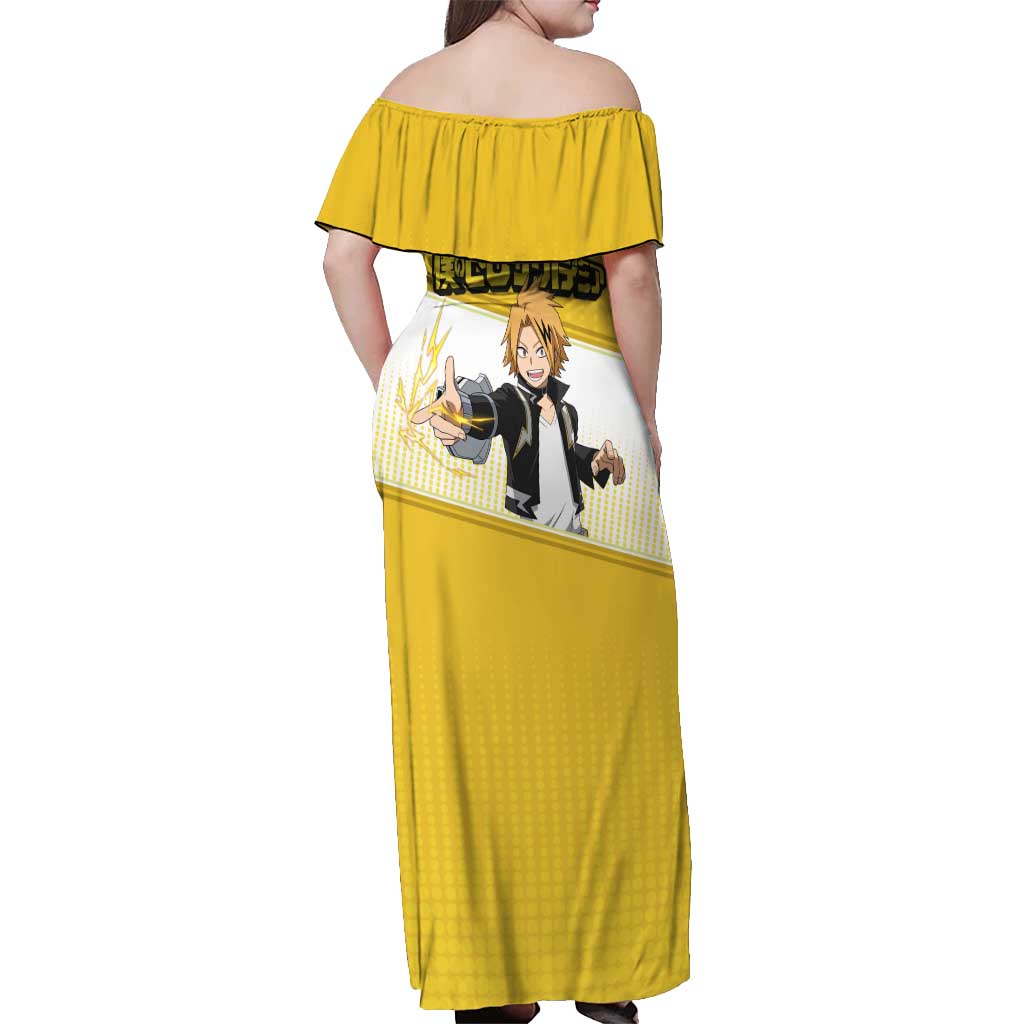Denki Kaminari - My Hero Academia Off Shoulder Maxi Dress Anime Style