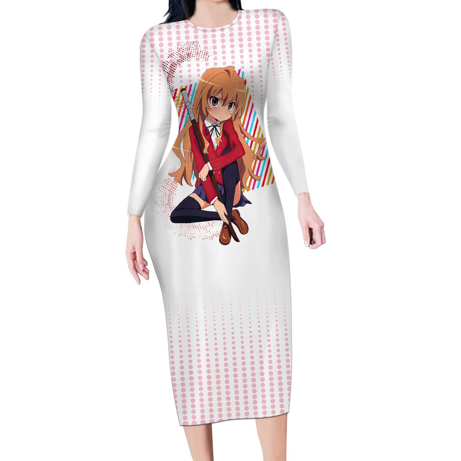 Minori Kushieda - Toradora Long Sleeve Bodycon Dress Anime Style