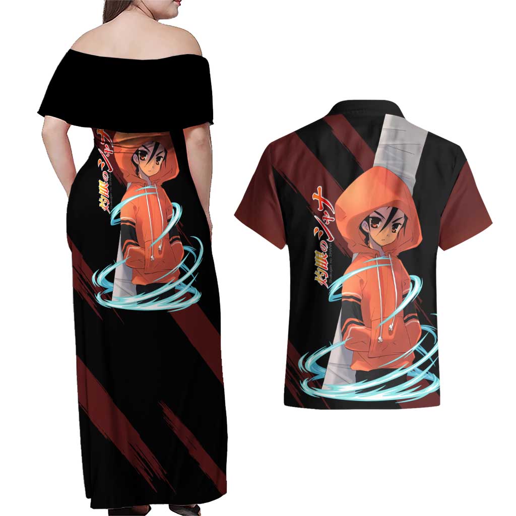 Khamsin Nbh'w - Shakugan no Shana Couples Matching Off Shoulder Maxi Dress and Hawaiian Shirt Anime Style