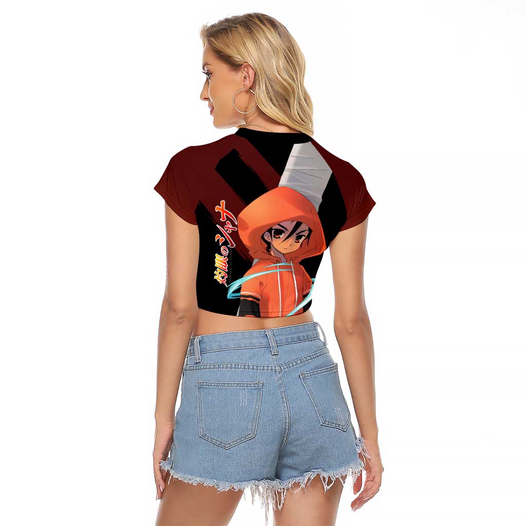Khamsin Nbh'w - Shakugan no Shana Raglan Cropped T Shirt Anime Style
