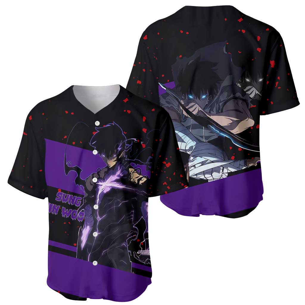 Sung Jin Woo - Solo Leveling Baseball Jersey Anime Style