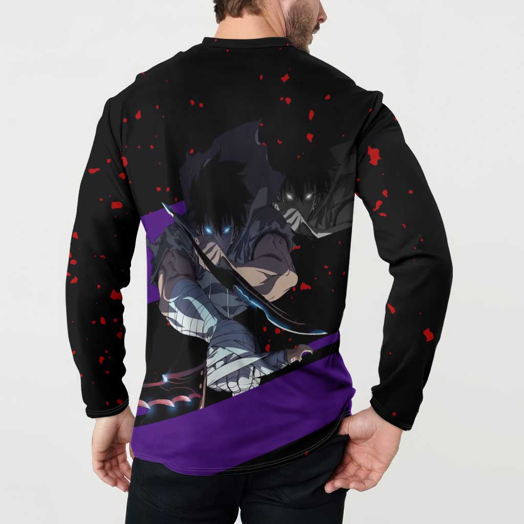 Sung Jin Woo - Solo Leveling Button Sweatshirt Anime Style