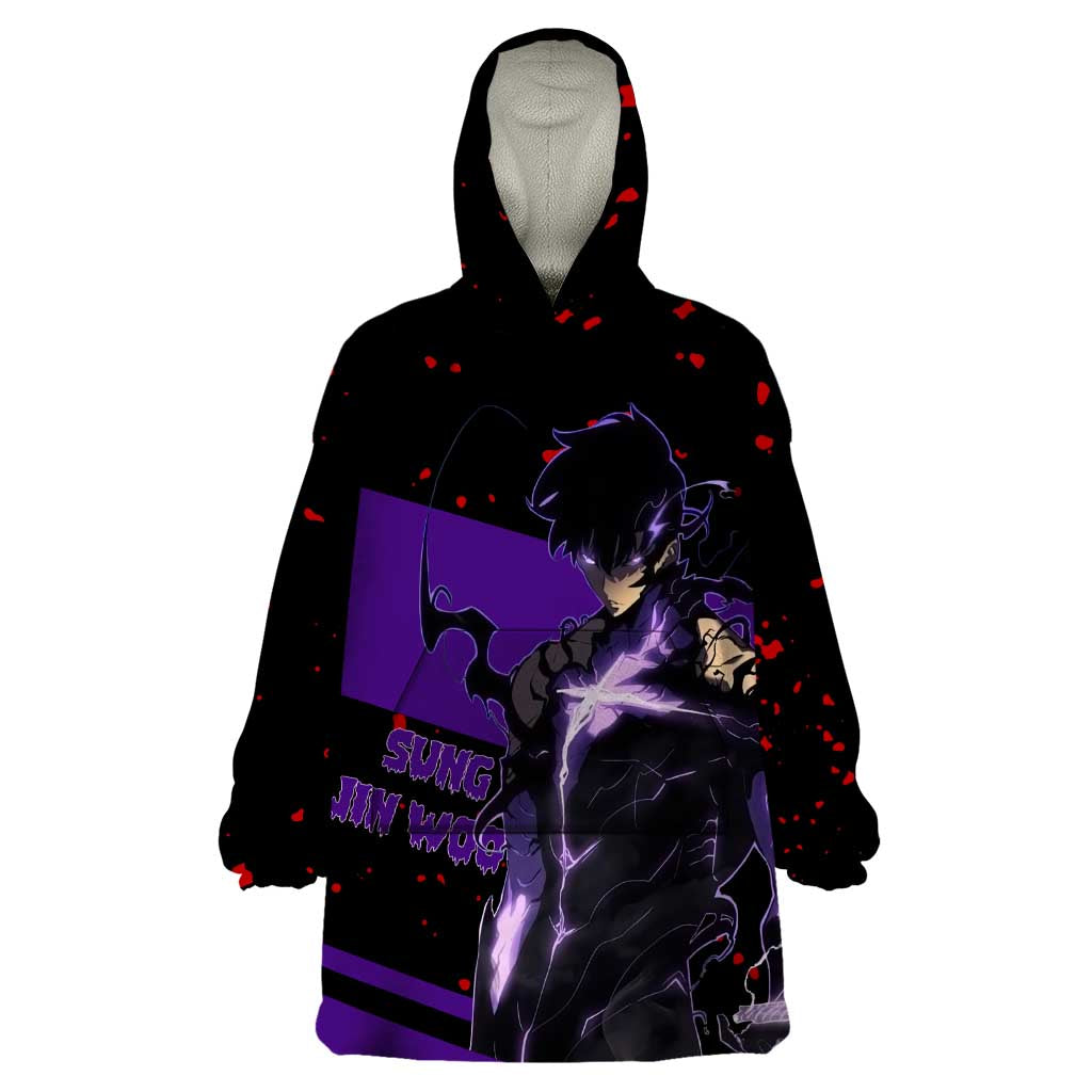 Sung Jin Woo - Solo Leveling Wearable Blanket Hoodie Anime Style