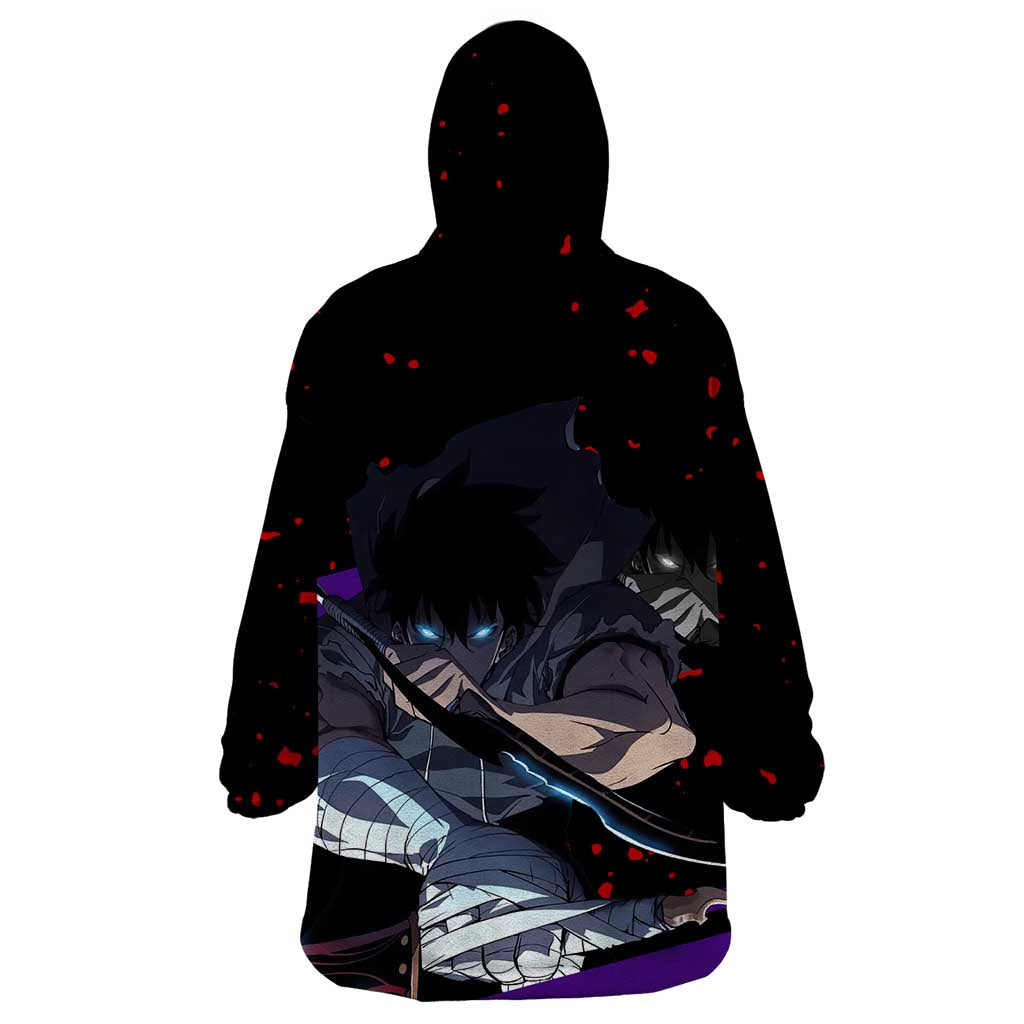 Sung Jin Woo - Solo Leveling Wearable Blanket Hoodie Anime Style