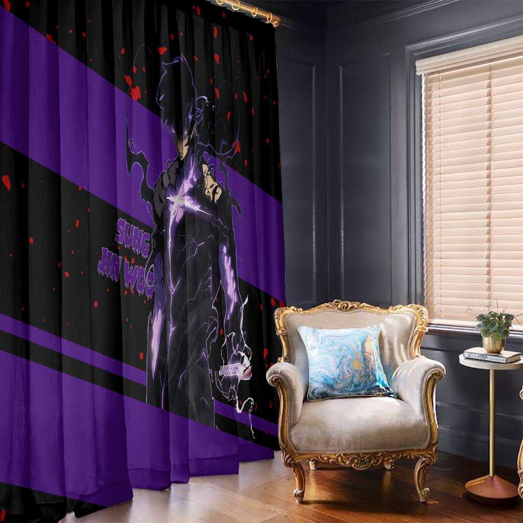 Sung Jin Woo - Solo Leveling Window Curtain Anime Style