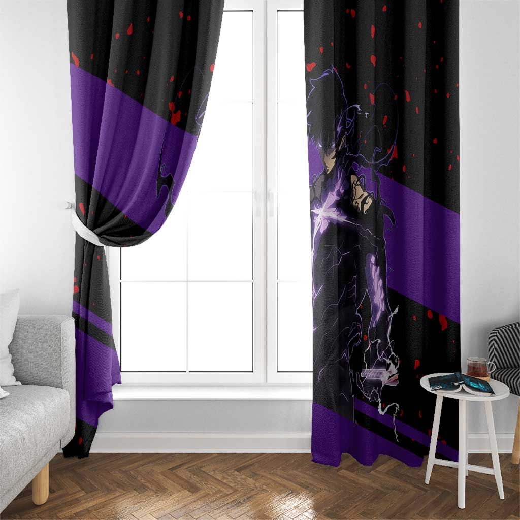 Sung Jin Woo - Solo Leveling Window Curtain Anime Style