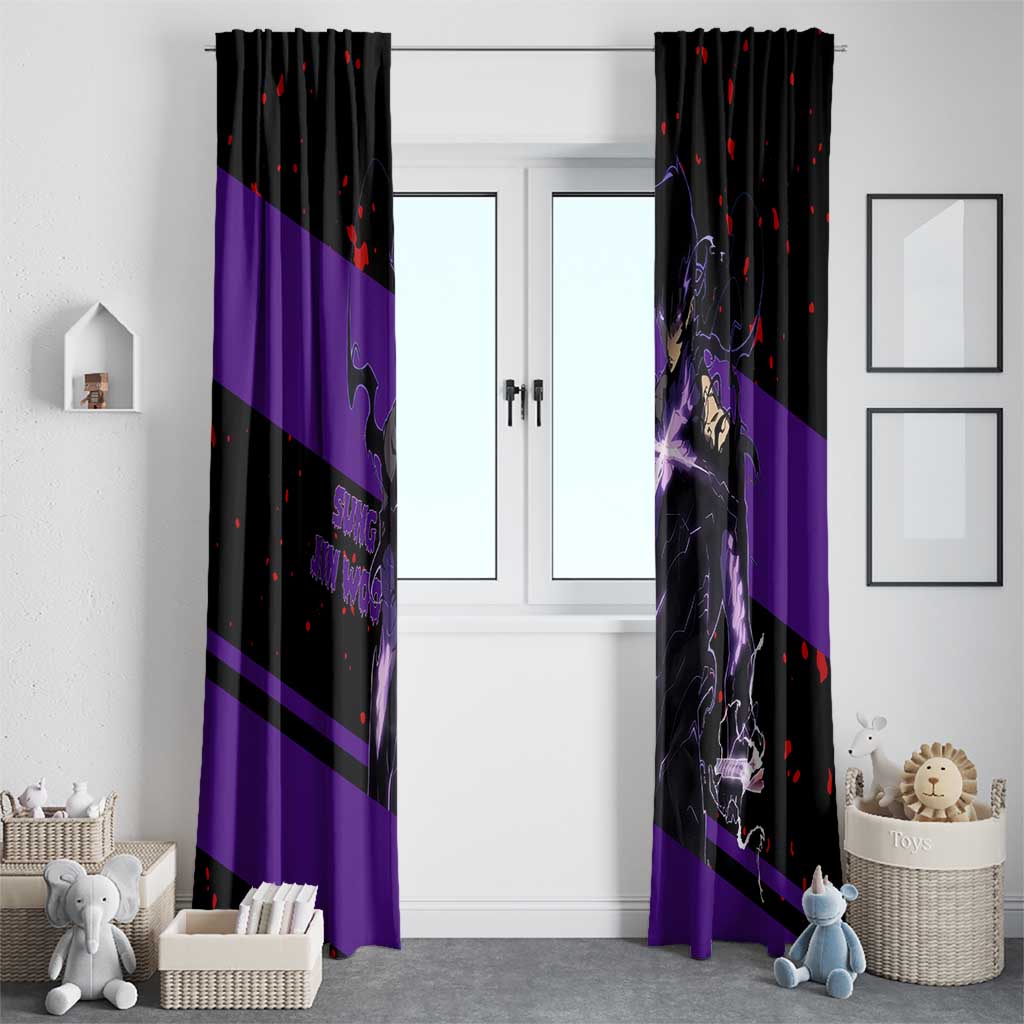 Sung Jin Woo - Solo Leveling Window Curtain Anime Style