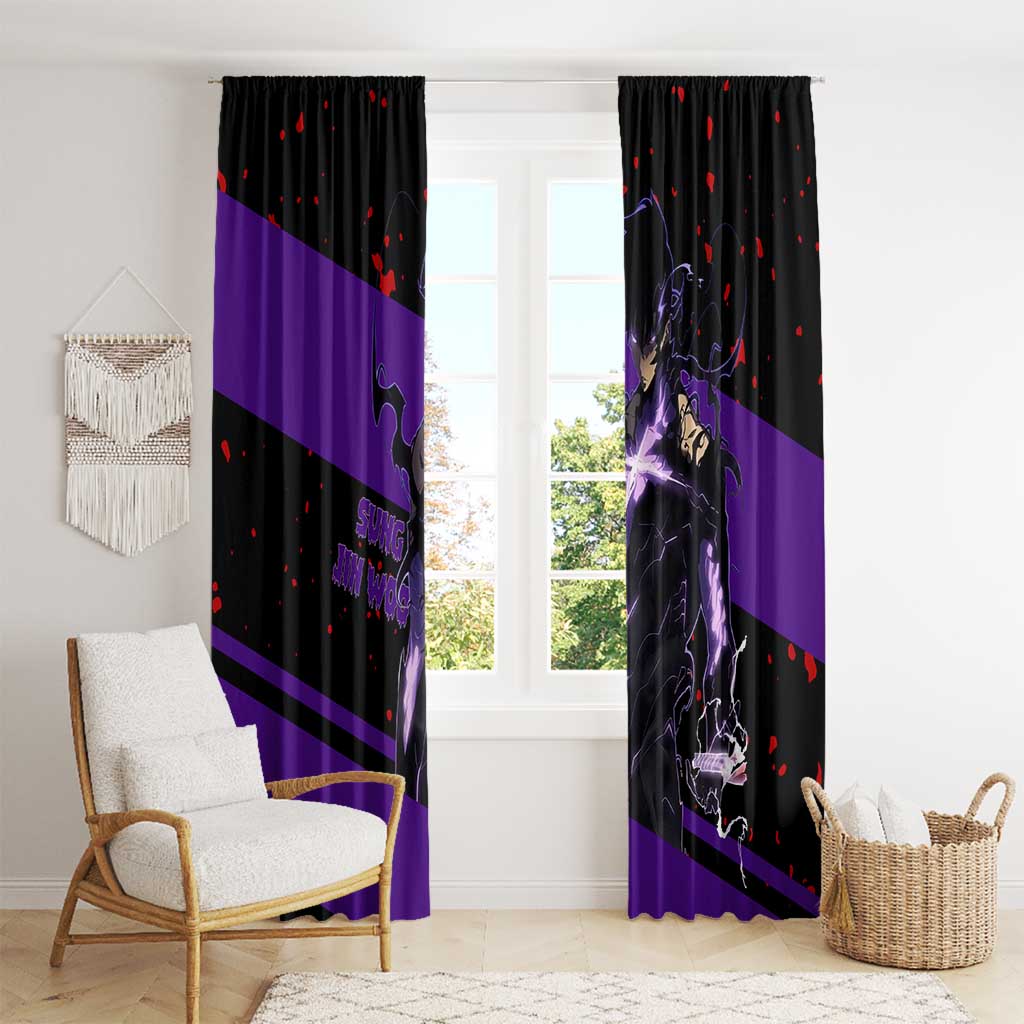 Sung Jin Woo - Solo Leveling Window Curtain Anime Style