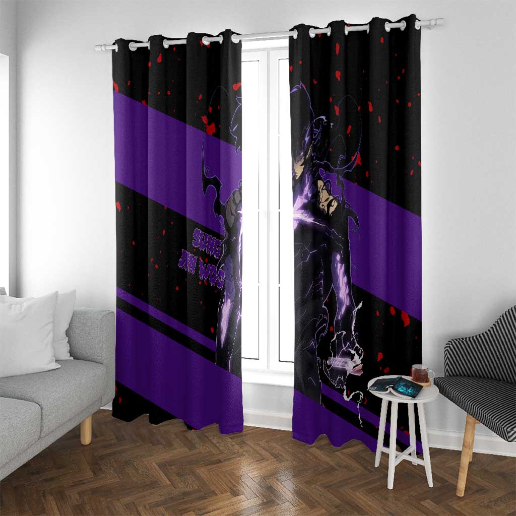 Sung Jin Woo - Solo Leveling Window Curtain Anime Style