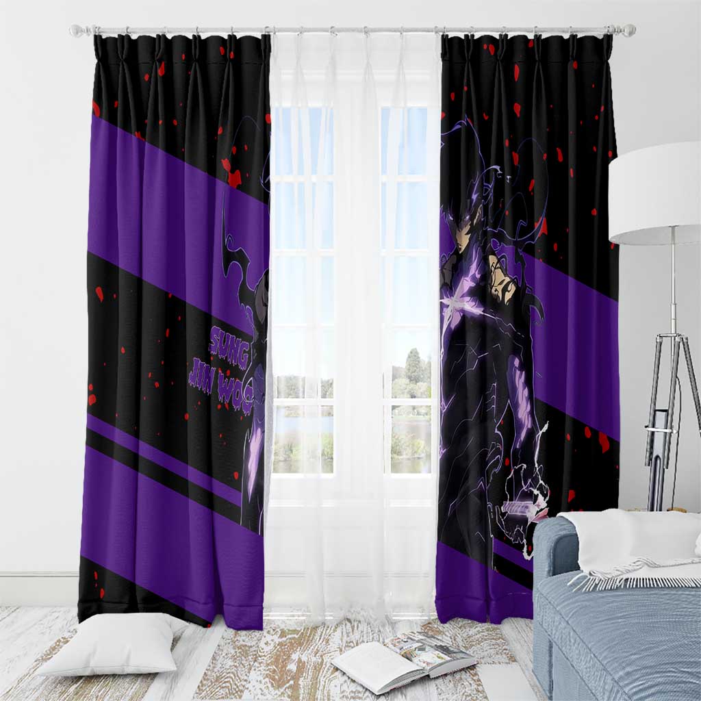 Sung Jin Woo - Solo Leveling Window Curtain Anime Style