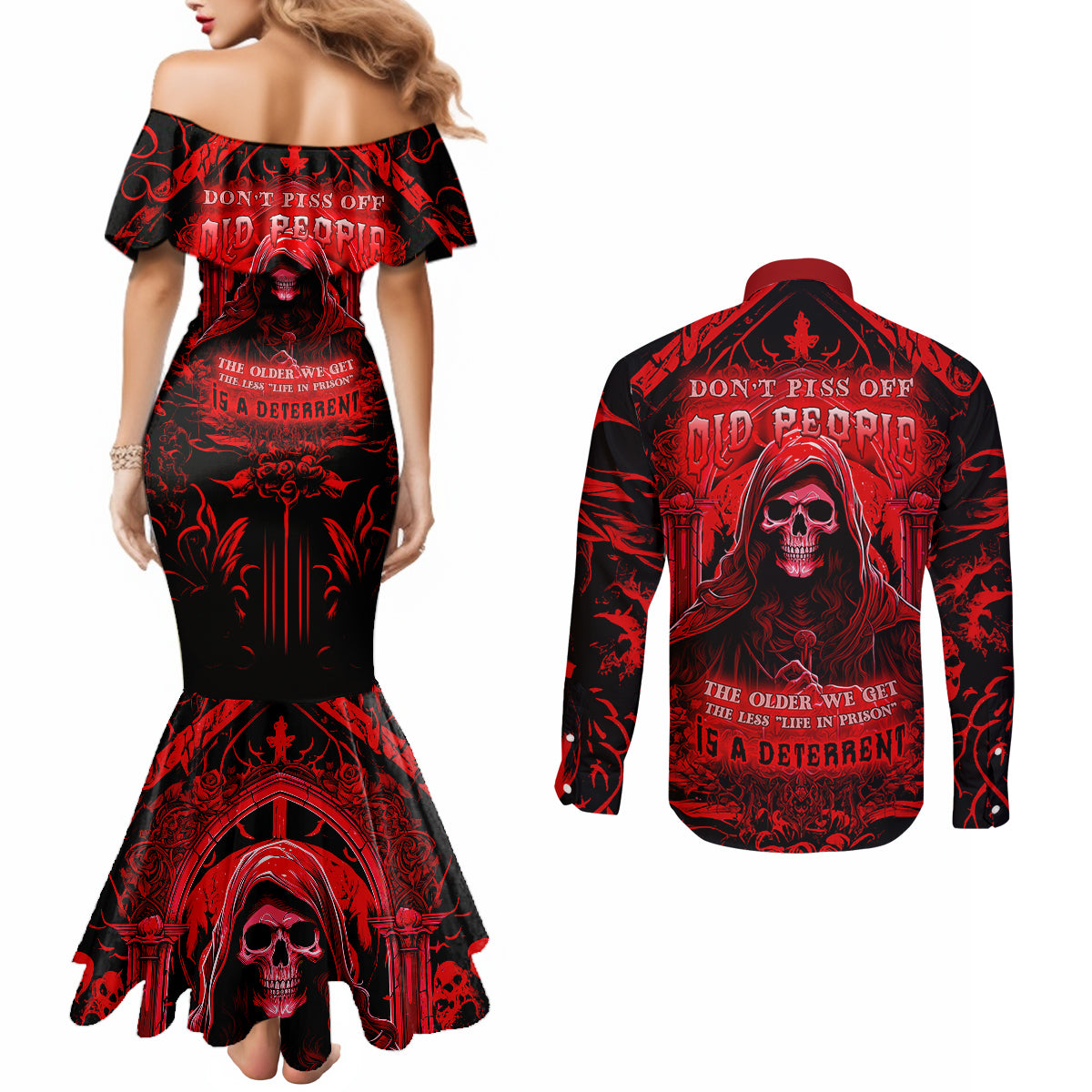 the-older-we-get-the-less-life-in-prison-is-a-deterrent-couples-matching-mermaid-dress-and-long-sleeve-button-shirts