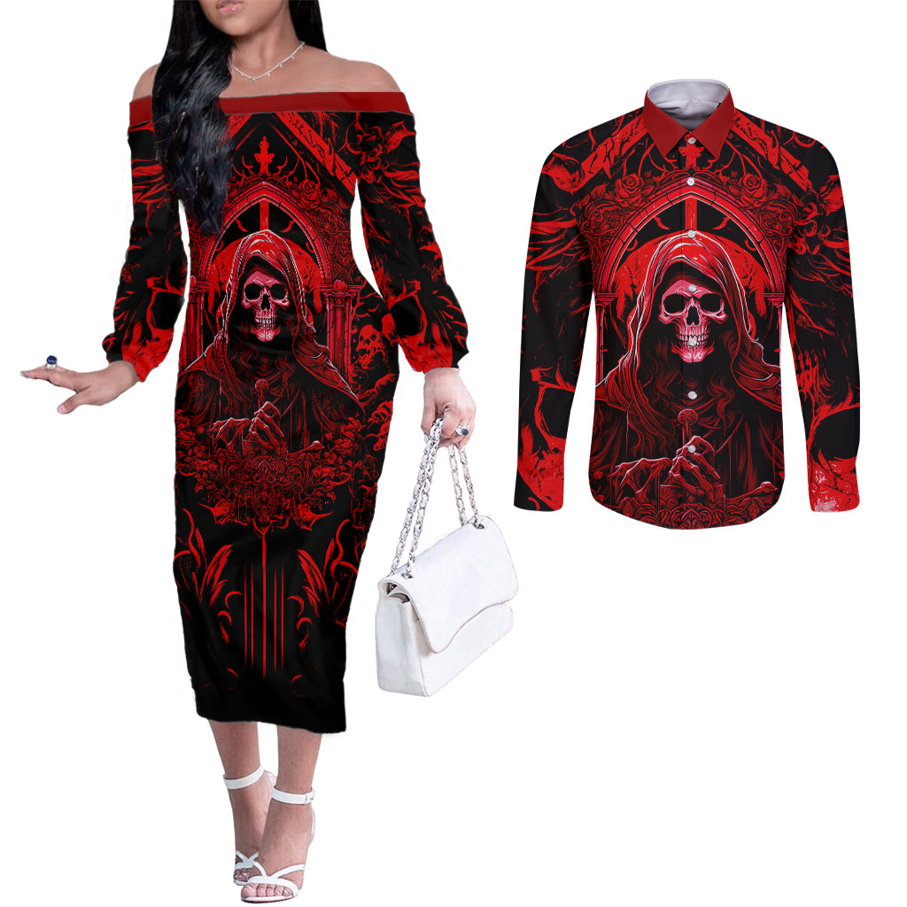 the-older-we-get-the-less-life-in-prison-is-a-deterrent-couples-matching-off-the-shoulder-long-sleeve-dress-and-long-sleeve-button-shirts