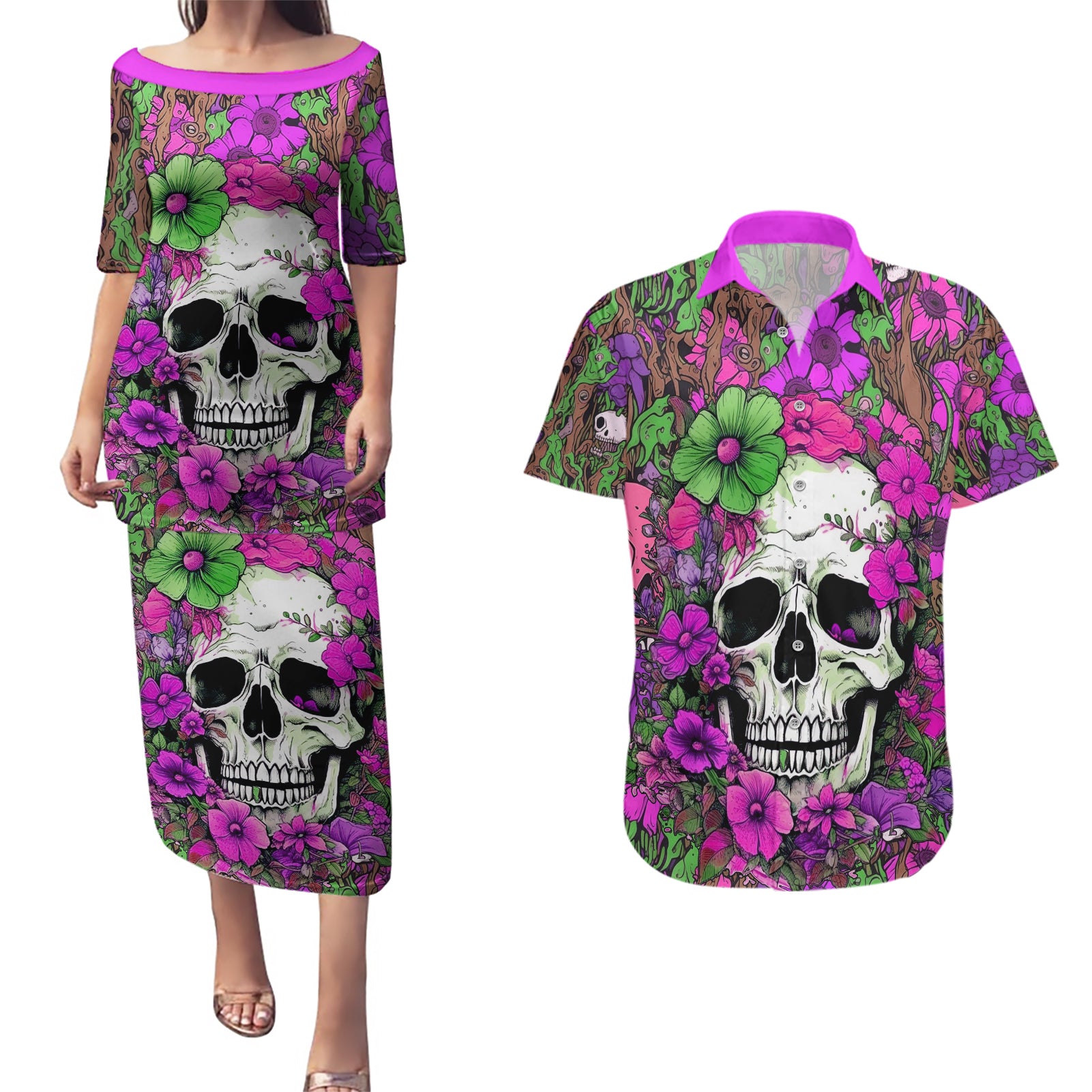 i-have-a-good-heart-but-bless-this-mouth-couples-matching-puletasi-dress-and-hawaiian-shirt