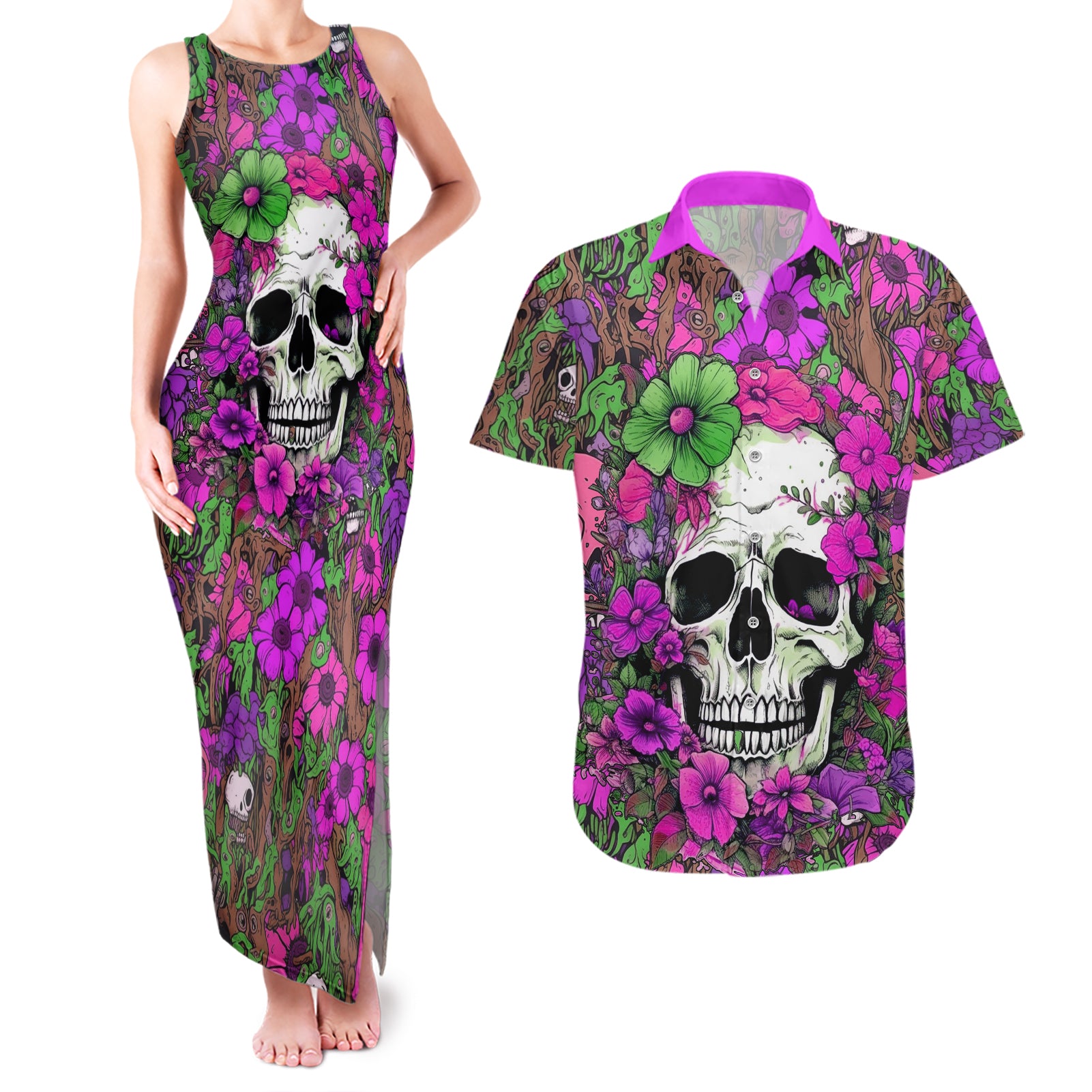 i-have-a-good-heart-but-bless-this-mouth-couples-matching-tank-maxi-dress-and-hawaiian-shirt