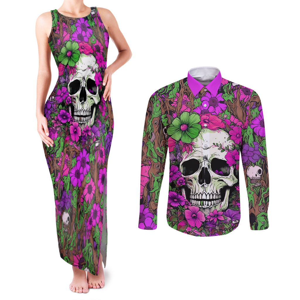 i-have-a-good-heart-but-bless-this-mouth-couples-matching-tank-maxi-dress-and-long-sleeve-button-shirts