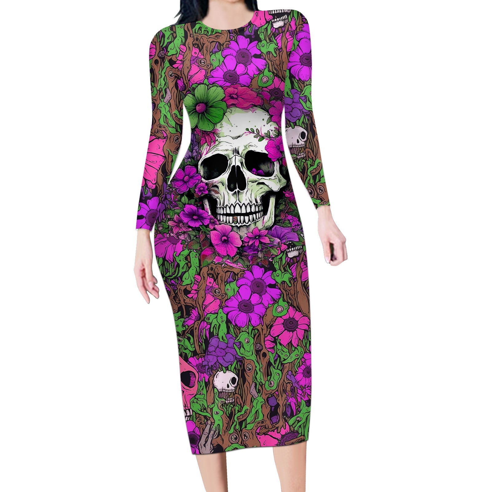 i-have-a-good-heart-but-bless-this-mouth-long-sleeve-bodycon-dress