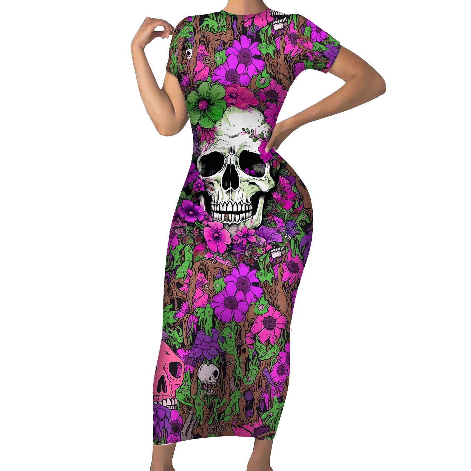 i-have-a-good-heart-but-bless-this-mouth-short-sleeve-bodycon-dress