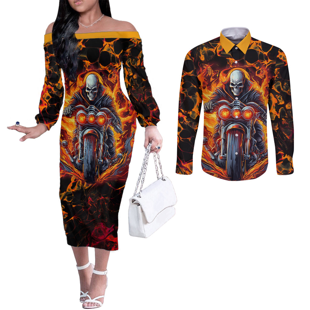 be-come-the-monster-and-show-your-true-smile-couples-matching-off-the-shoulder-long-sleeve-dress-and-long-sleeve-button-shirts