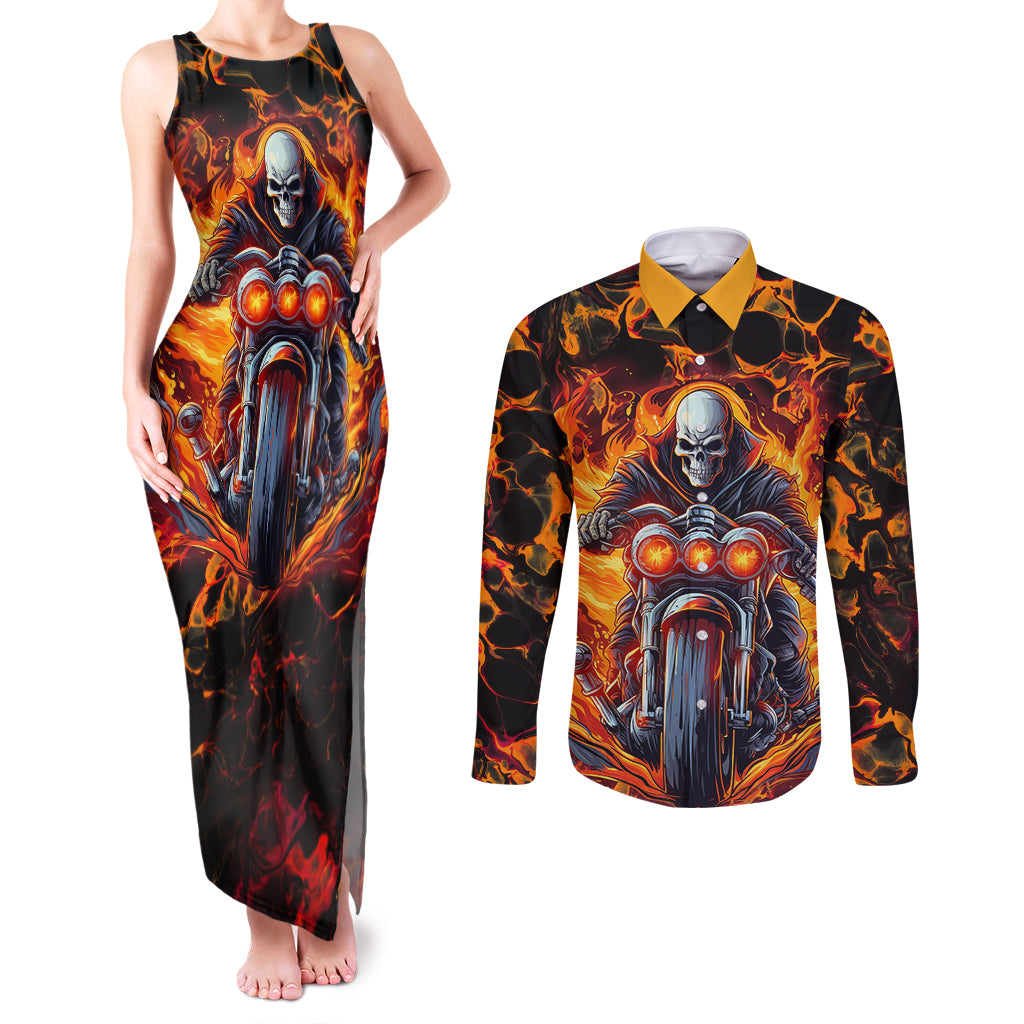 be-come-the-monster-and-show-your-true-smile-couples-matching-tank-maxi-dress-and-long-sleeve-button-shirts