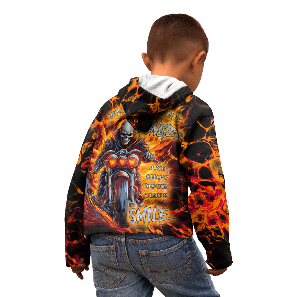 be-come-the-monster-and-show-your-true-smile-kid-hoodie