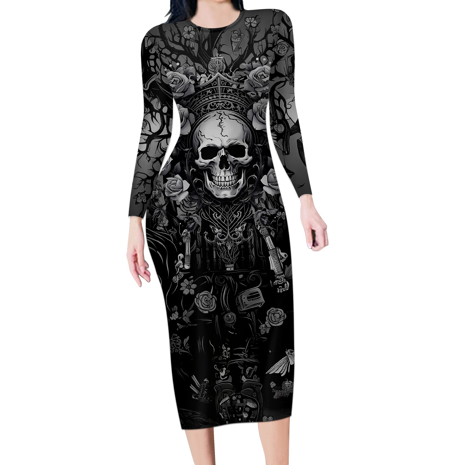 im-blunt-because-god-rolled-me-that-way-long-sleeve-bodycon-dress