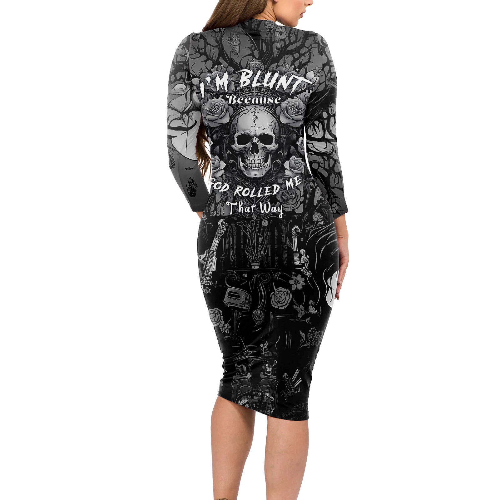im-blunt-because-god-rolled-me-that-way-long-sleeve-bodycon-dress