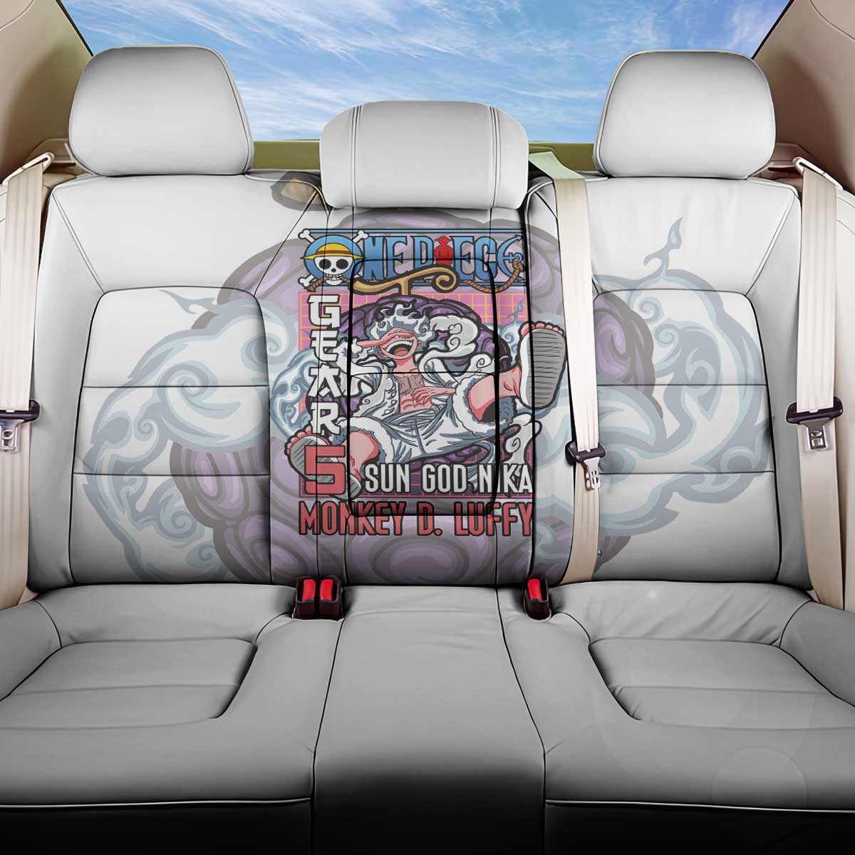 5th Gear Luffy One Piece Back Car Seat Cover Anime Style