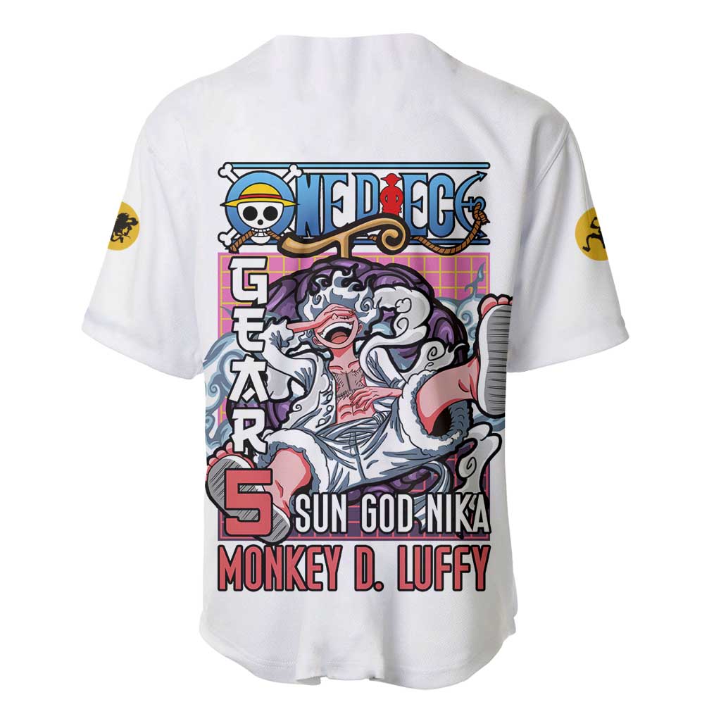 5th Gear Luffy One Piece Baseball Jersey Anime Style