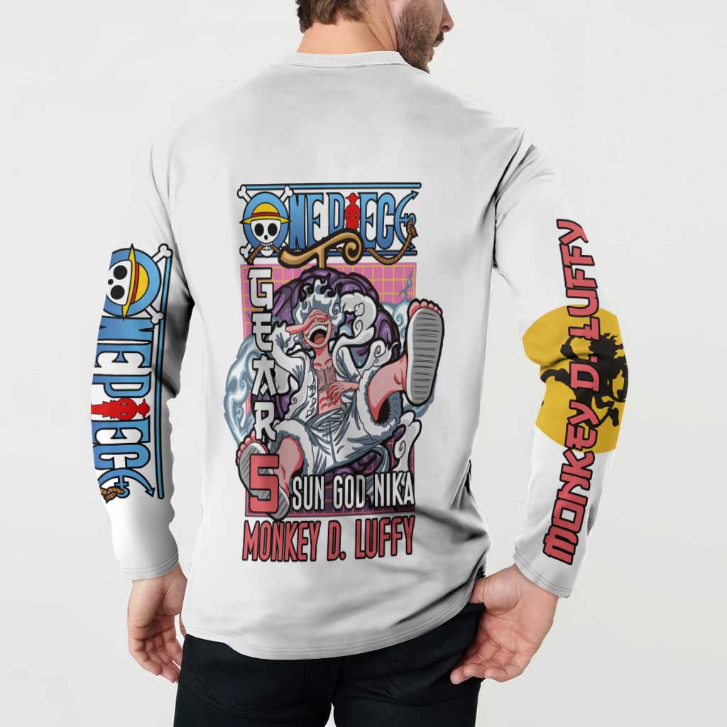 5th Gear Luffy One Piece Button Sweatshirt Anime Style