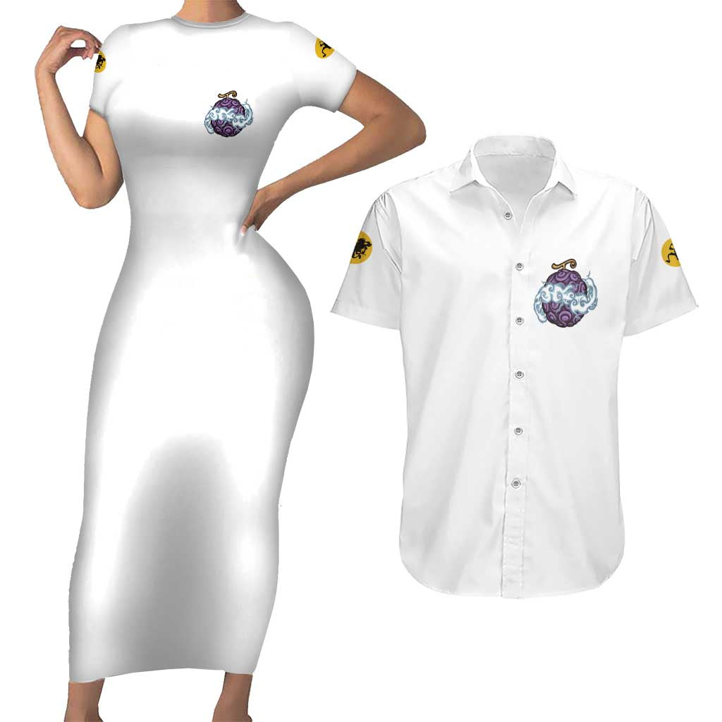 5th Gear Luffy One Piece Couples Matching Short Sleeve Bodycon Dress and Hawaiian Shirt Anime Style