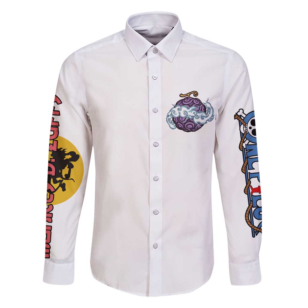 5th Gear Luffy One Piece Family Matching Long Sleeve Bodycon Dress and Hawaiian Shirt Anime Style