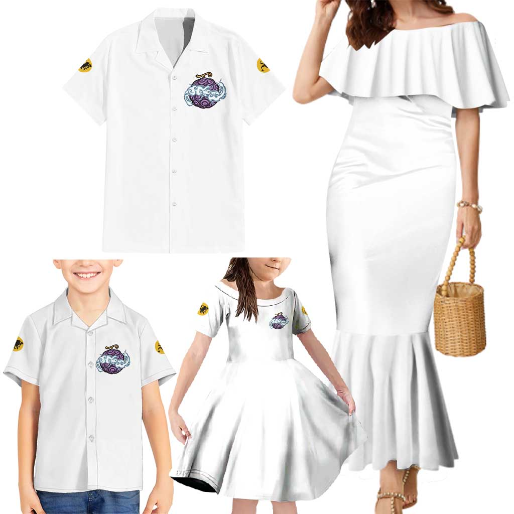 5th Gear Luffy One Piece Family Matching Mermaid Dress and Hawaiian Shirt Anime Style