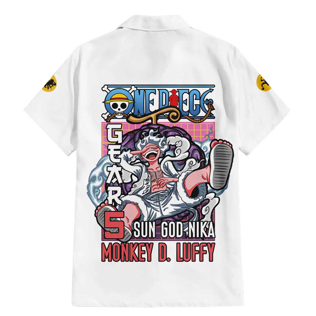5th Gear Luffy One Piece Family Matching Mermaid Dress and Hawaiian Shirt Anime Style