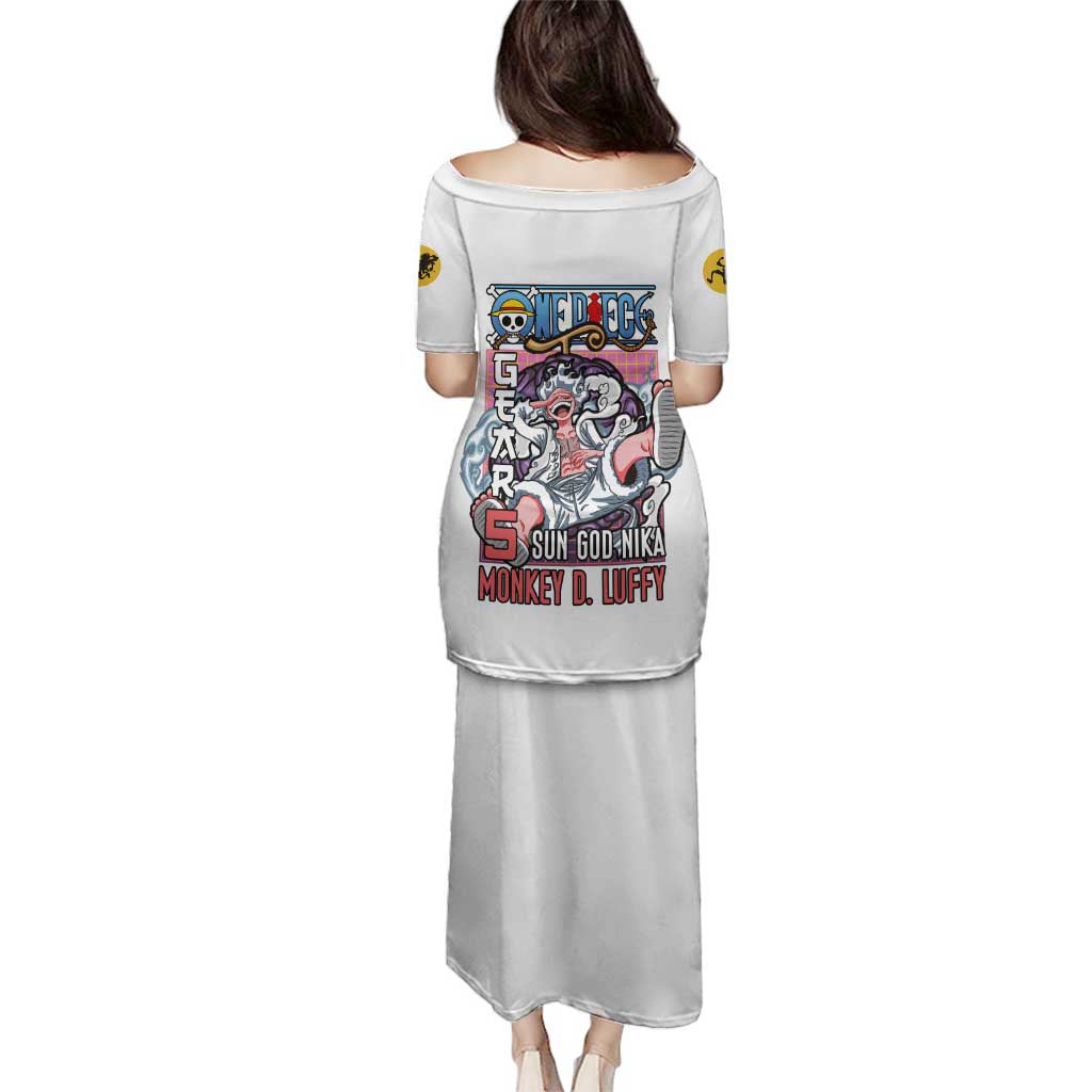 5th Gear Luffy One Piece Family Matching Puletasi and Hawaiian Shirt Anime Style