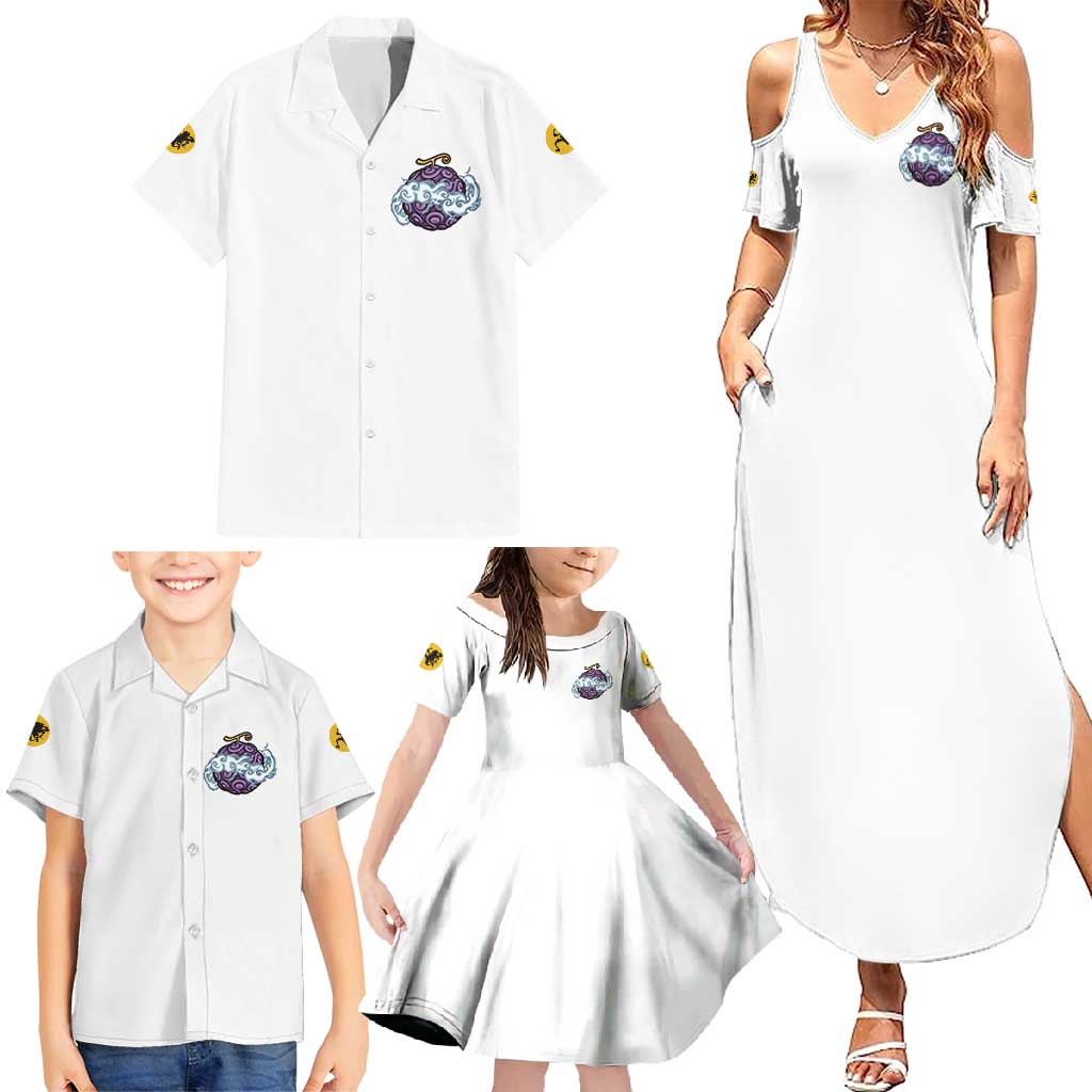 5th Gear Luffy One Piece Family Matching Summer Maxi Dress and Hawaiian Shirt Anime Style