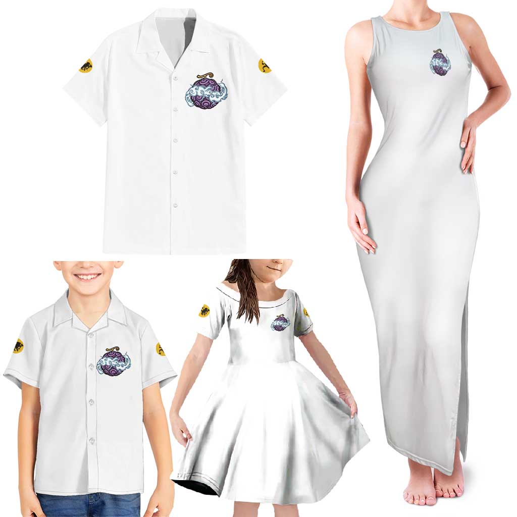 5th Gear Luffy One Piece Family Matching Tank Maxi Dress and Hawaiian Shirt Anime Style