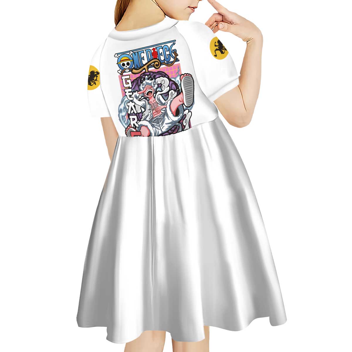 5th Gear Luffy One Piece Kid Short Sleeve Dress Anime Style