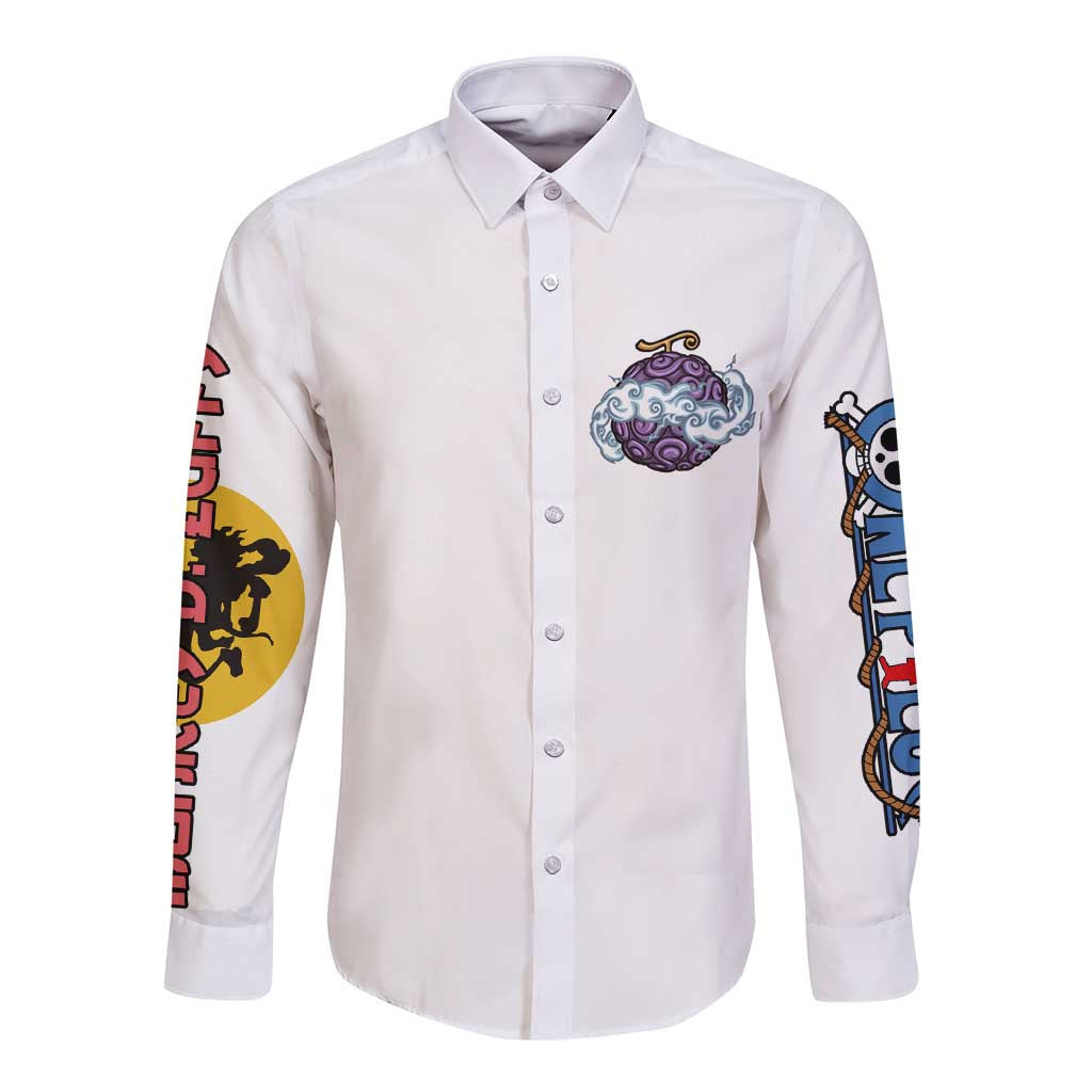 5th Gear Luffy One Piece Long Sleeve Button Shirt Anime Style
