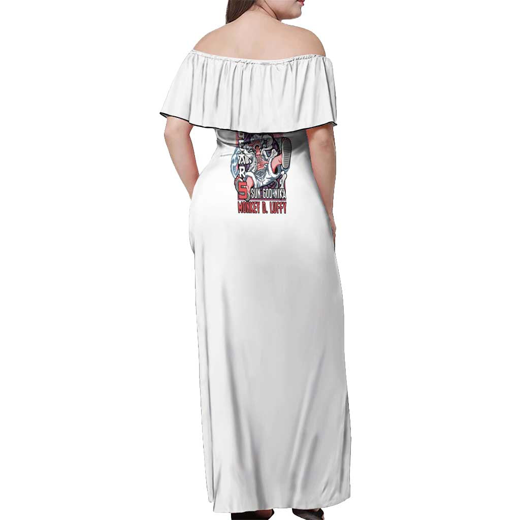 5th Gear Luffy One Piece Off Shoulder Maxi Dress Anime Style