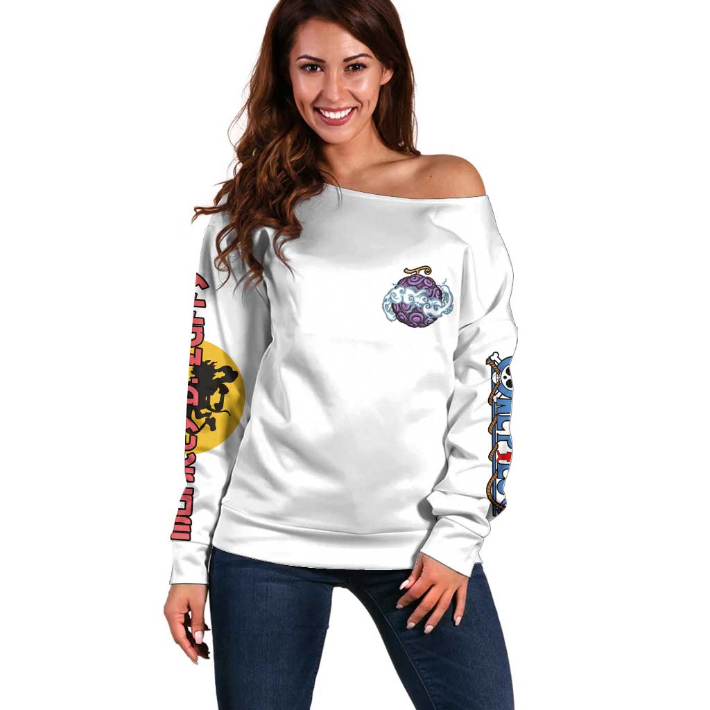 5th Gear Luffy One Piece Off Shoulder Sweater Anime Style