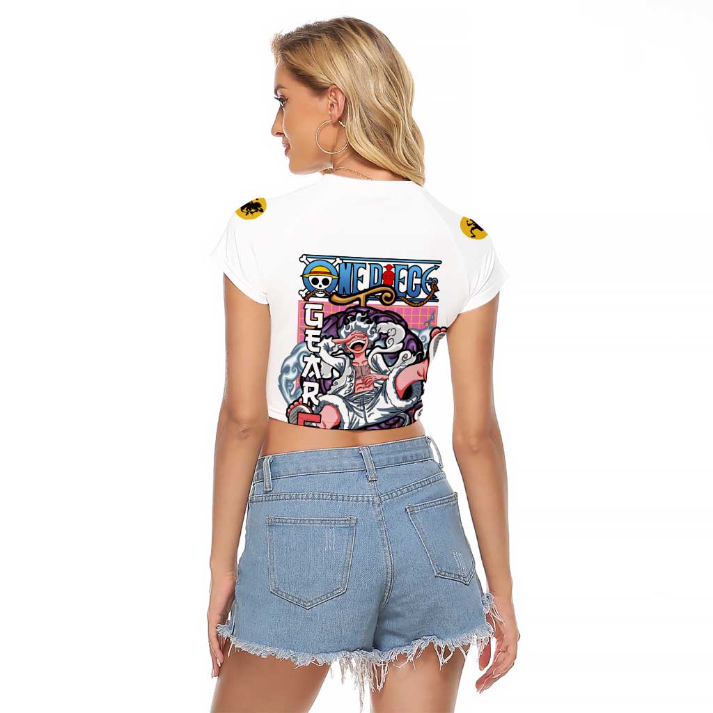 5th Gear Luffy One Piece Raglan Cropped T Shirt Anime Style