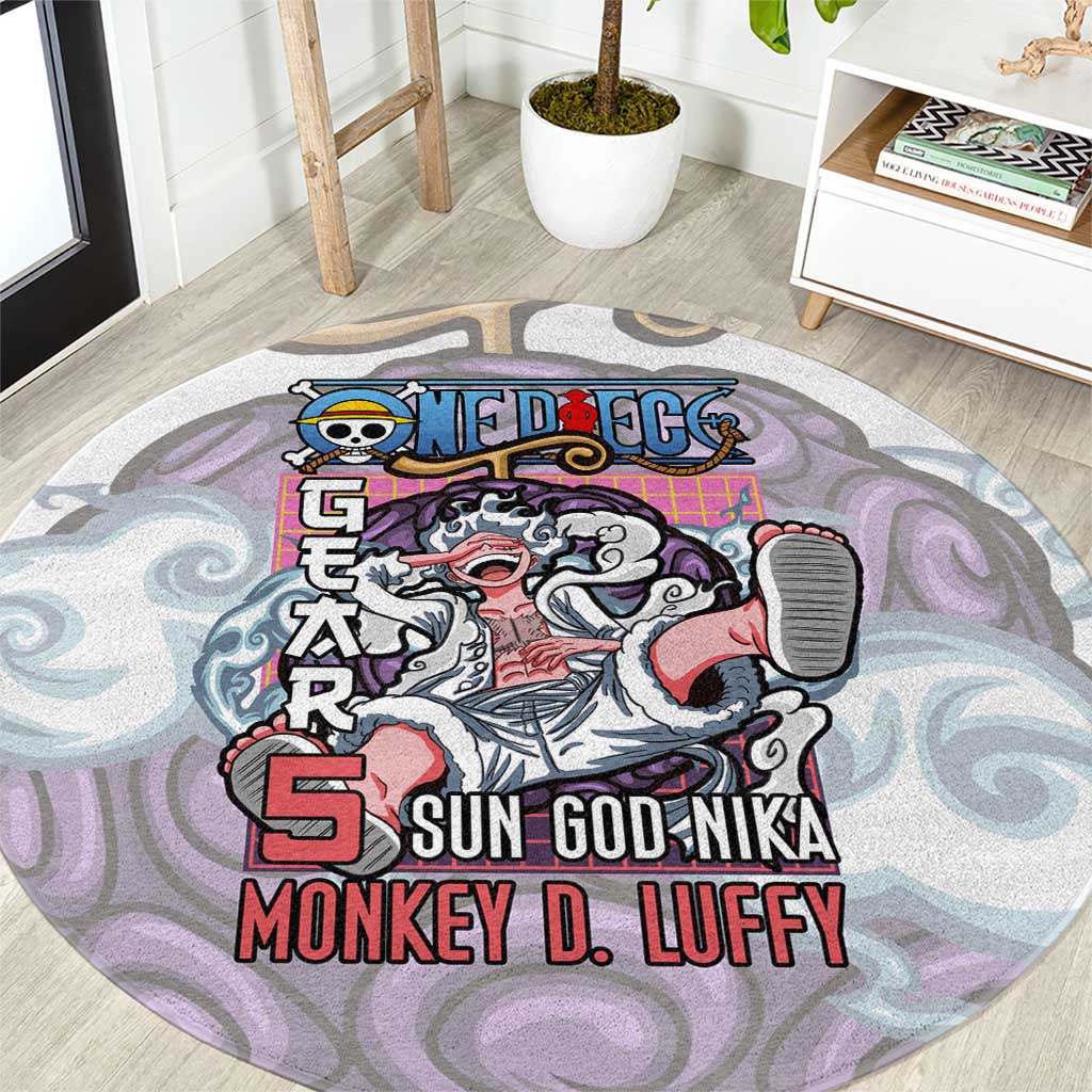 5th Gear Luffy One Piece Round Carpet Anime Style