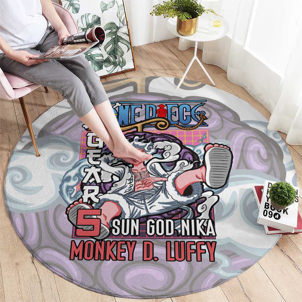 5th Gear Luffy One Piece Round Carpet Anime Style