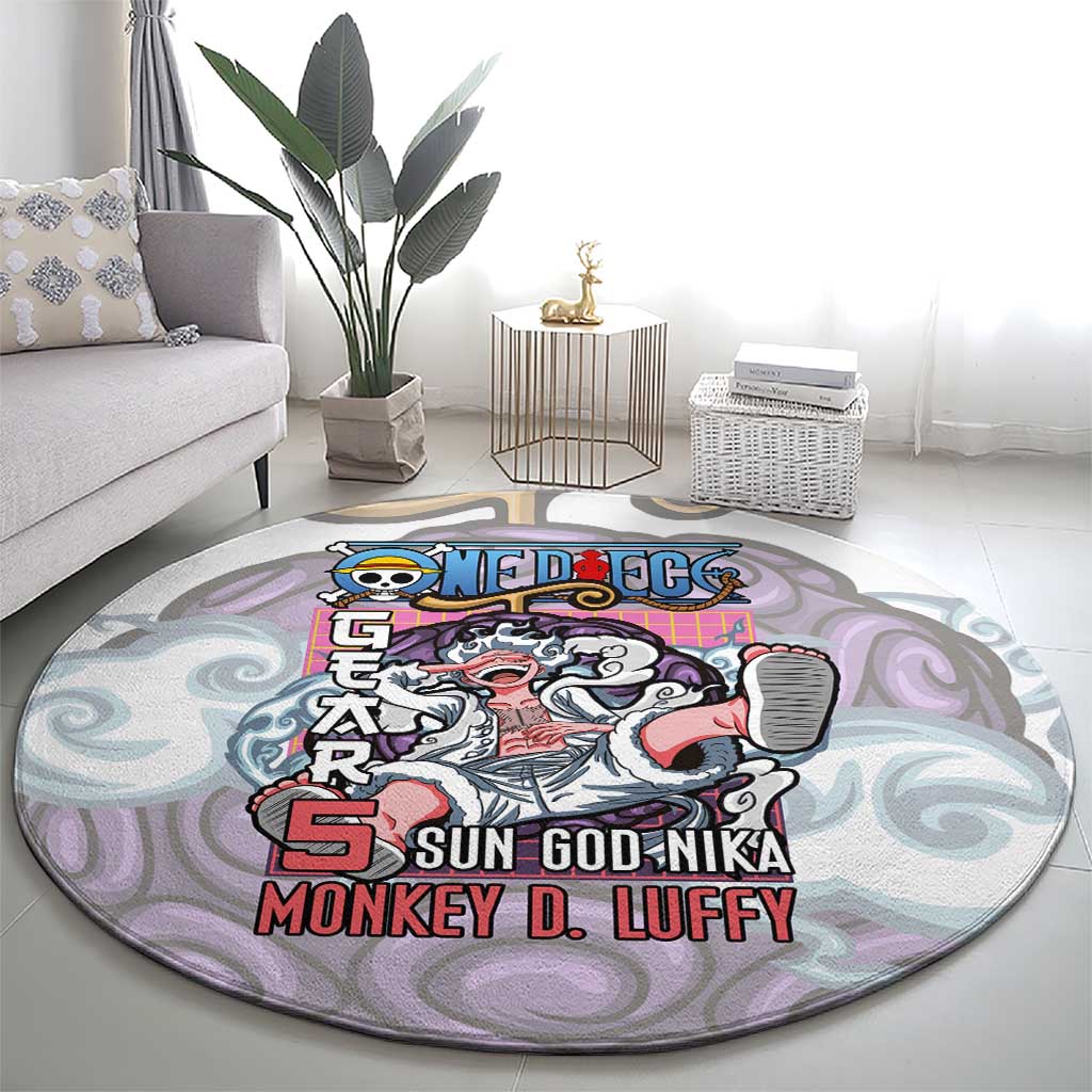 5th Gear Luffy One Piece Round Carpet Anime Style