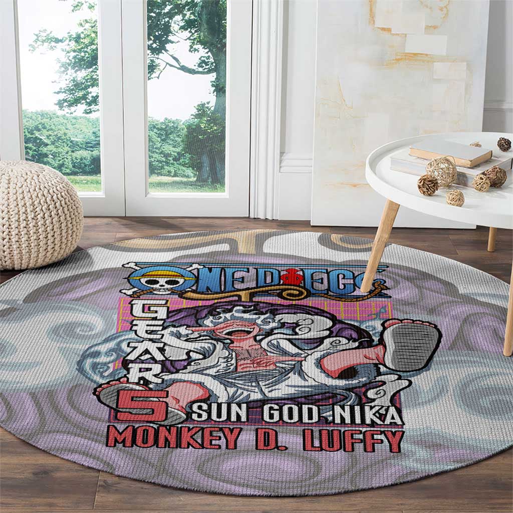5th Gear Luffy One Piece Round Carpet Anime Style