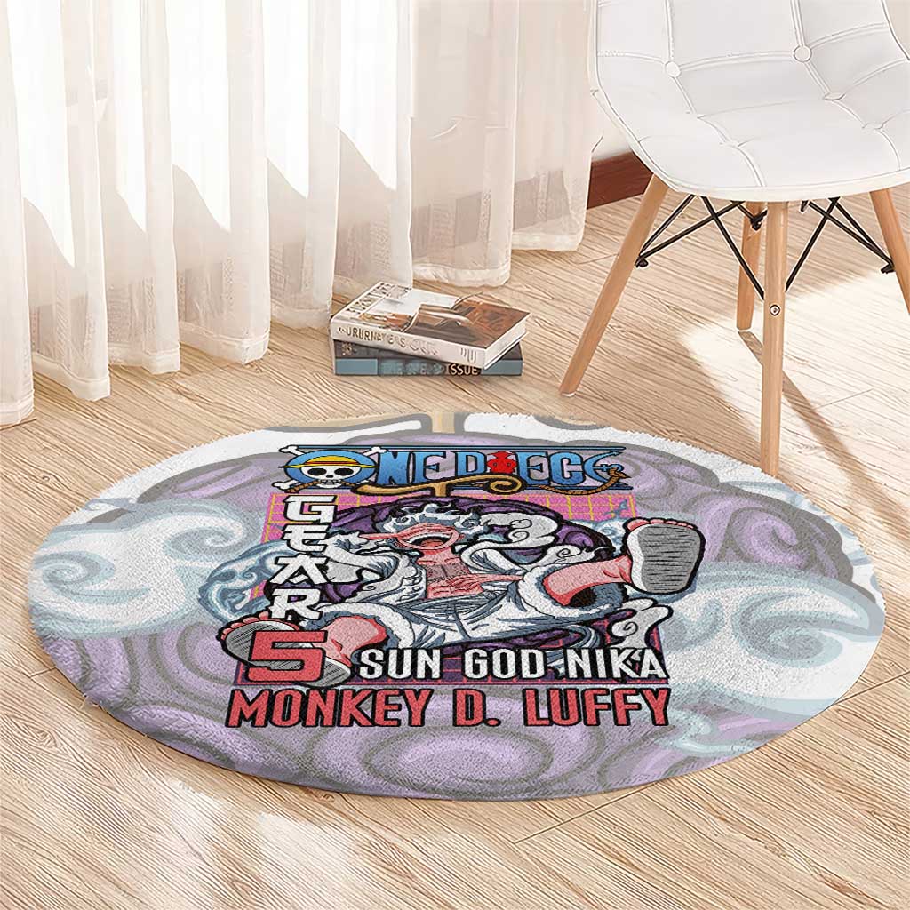 5th Gear Luffy One Piece Round Carpet Anime Style