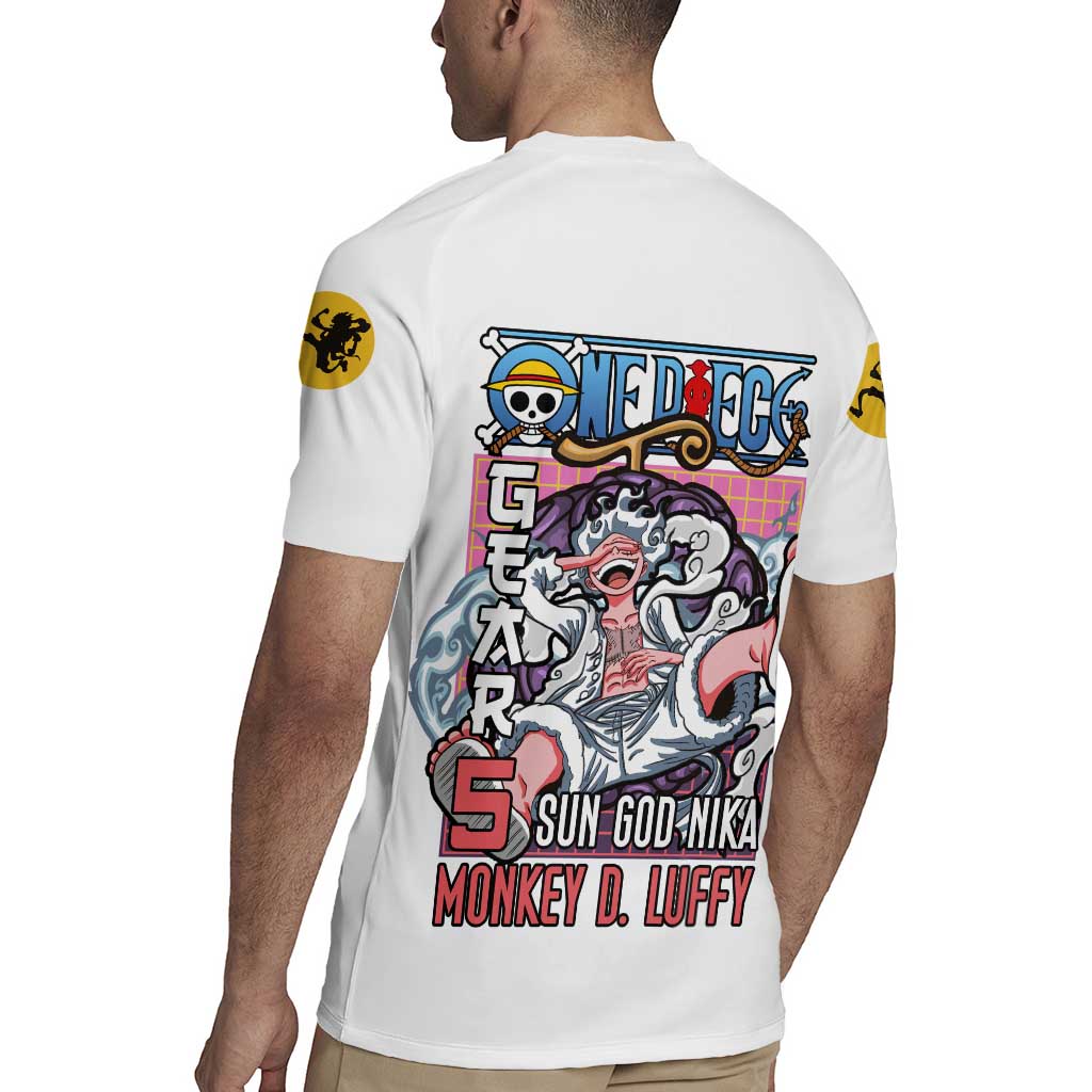 5th Gear Luffy One Piece Rugby Jersey Anime Style