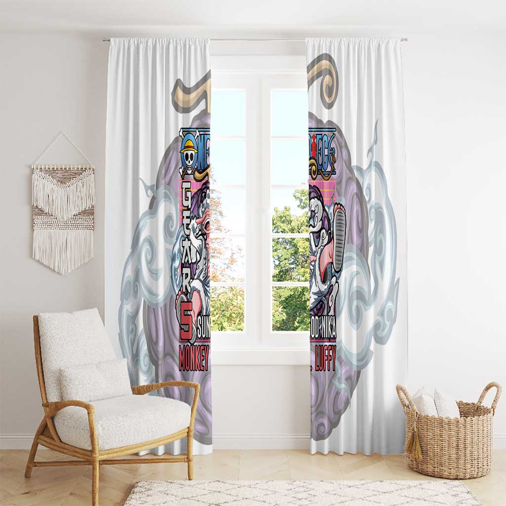 5th Gear Luffy One Piece Window Curtain Anime Style