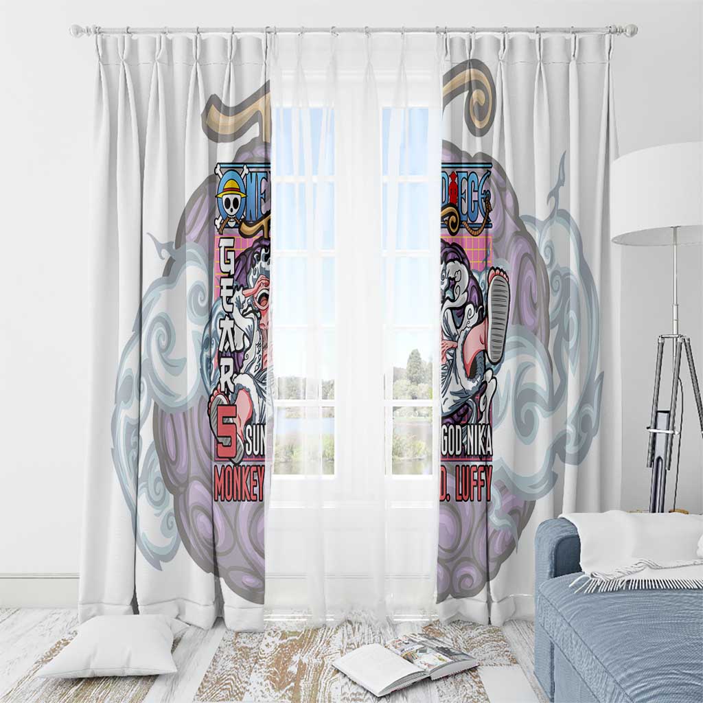 5th Gear Luffy One Piece Window Curtain Anime Style